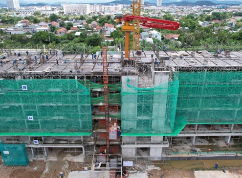 Tòa W3 – NOXH West Sky hoàn thành đổ sàn tầng 7 vượt tiến độ